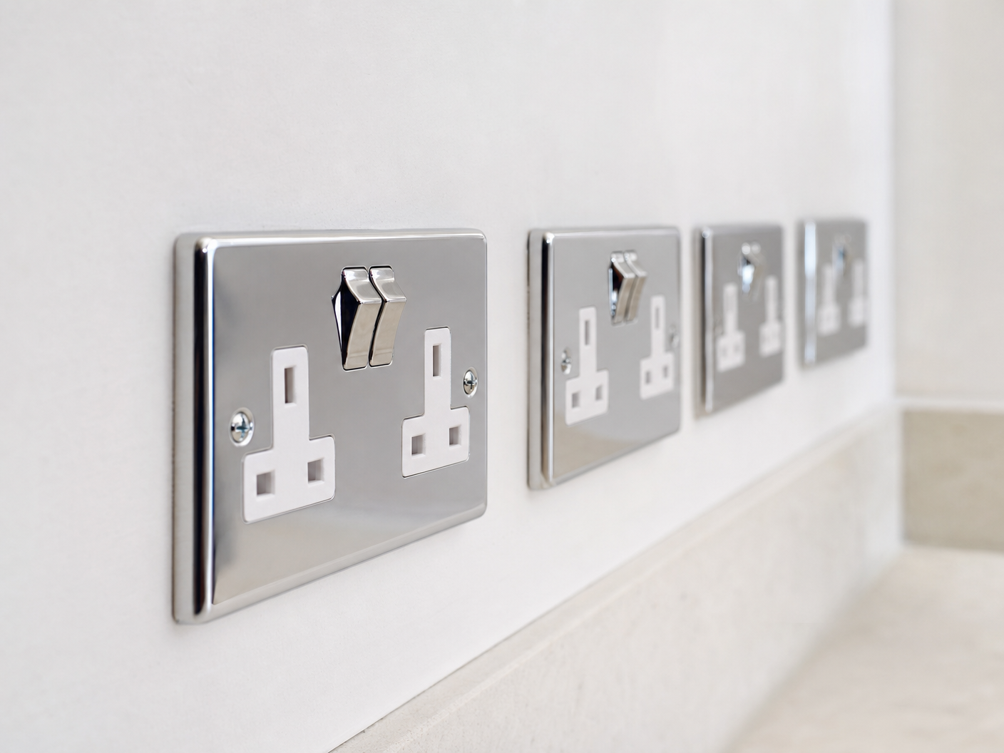 New electrical sockets installed